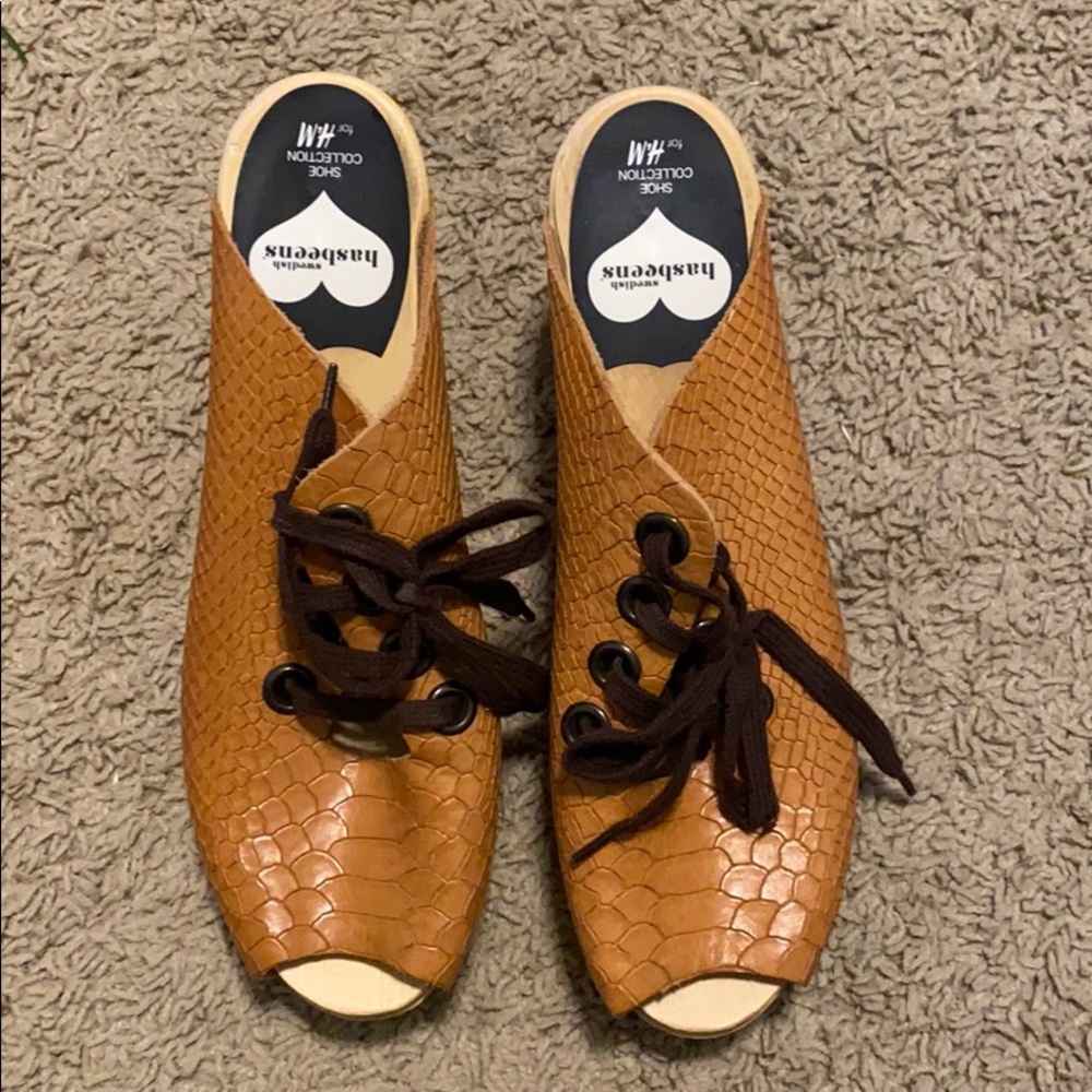 Swedish hasbeens for h&m clog slide wedge, size 40